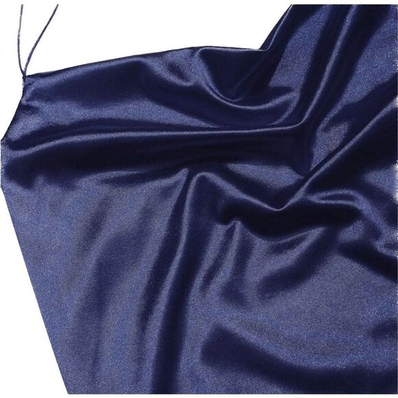 Small Satin Sleeveless Mini Dress with side slit. - Picture 2 of 5